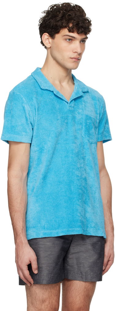 Поло тениска Orlebar Brown Orlebar Brown Terry Towelling Polo Shirt Синьо | 280079, 1