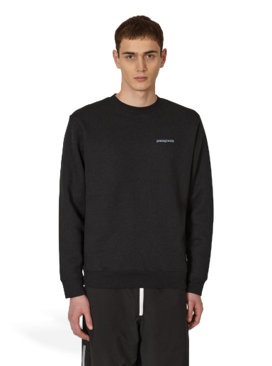 Суитчър Patagonia Fitz Roy Icon Uprisal Crewneck Sweatshirt Черно | 39667 INBK