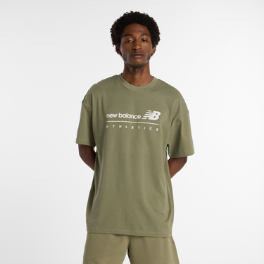 Тениска New Balance Athletics T-shirt Зелено | NBMT53525DEK, 0
