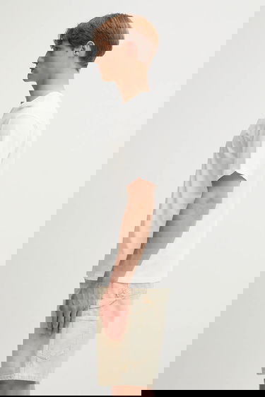 Тениска Maison Margiela Cotton T-Shirt with MM6 Maison Margiela Numerical Label Print Бяло | SH0GC0057.S24312.101, 1