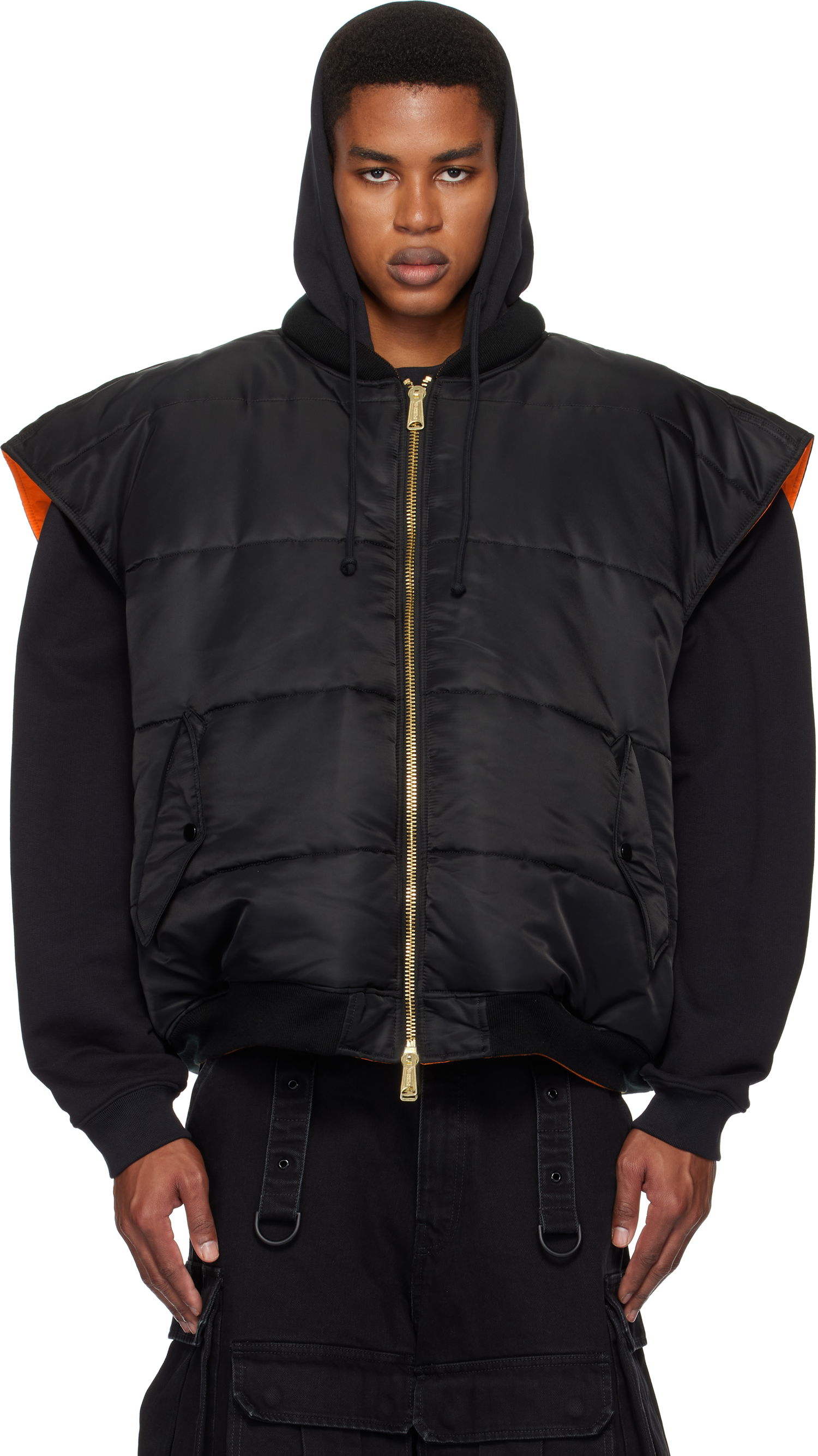 Яке бомбър VETEMENTS Reversible Bomber Vest Черно | UA66JA330B, 0