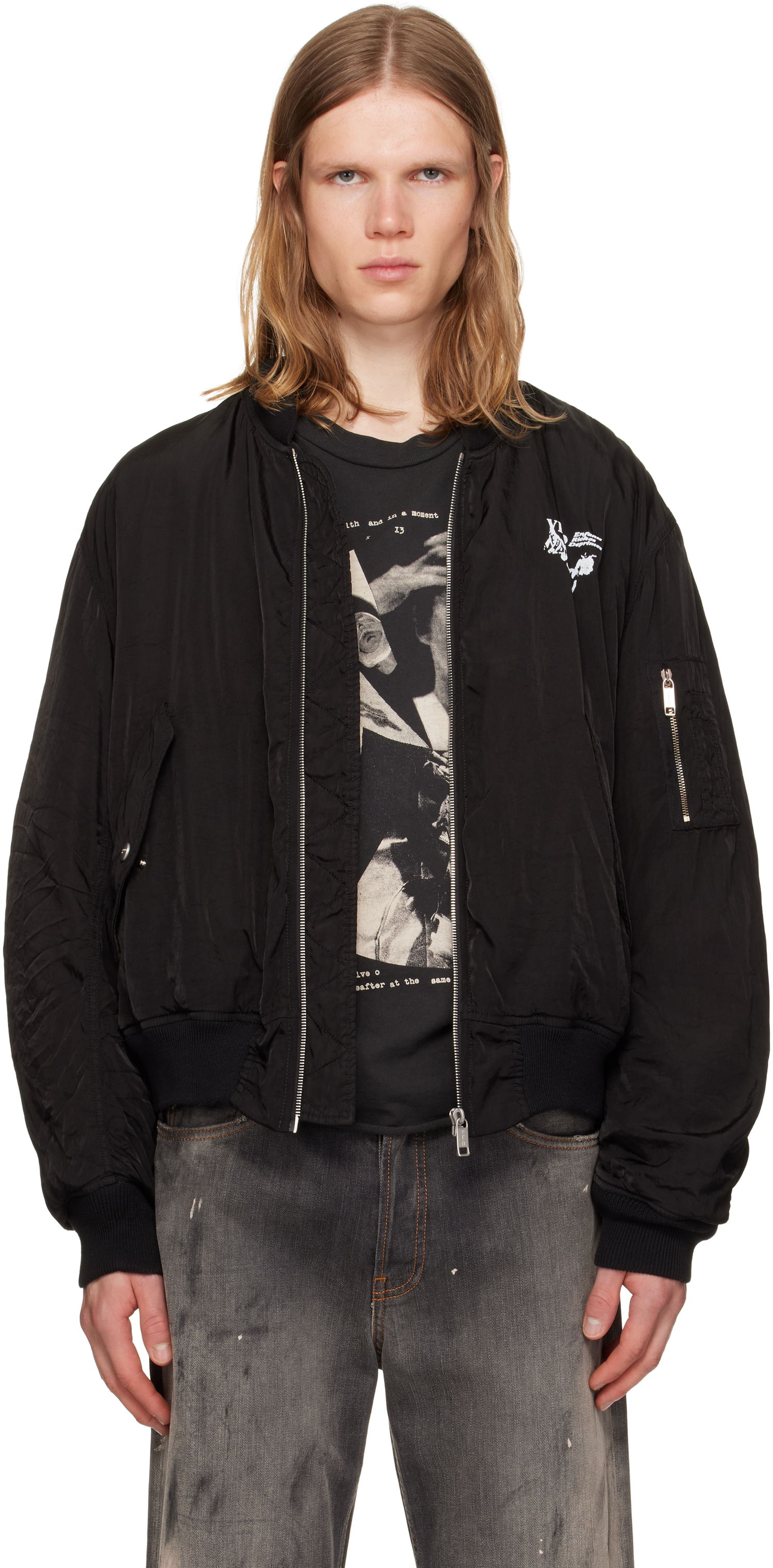Яке бомбър Enfants Riches Déprimés Enfants Riches Déprimés 'Enfants Video' Bomber Jacket Черно | 030-535, 0