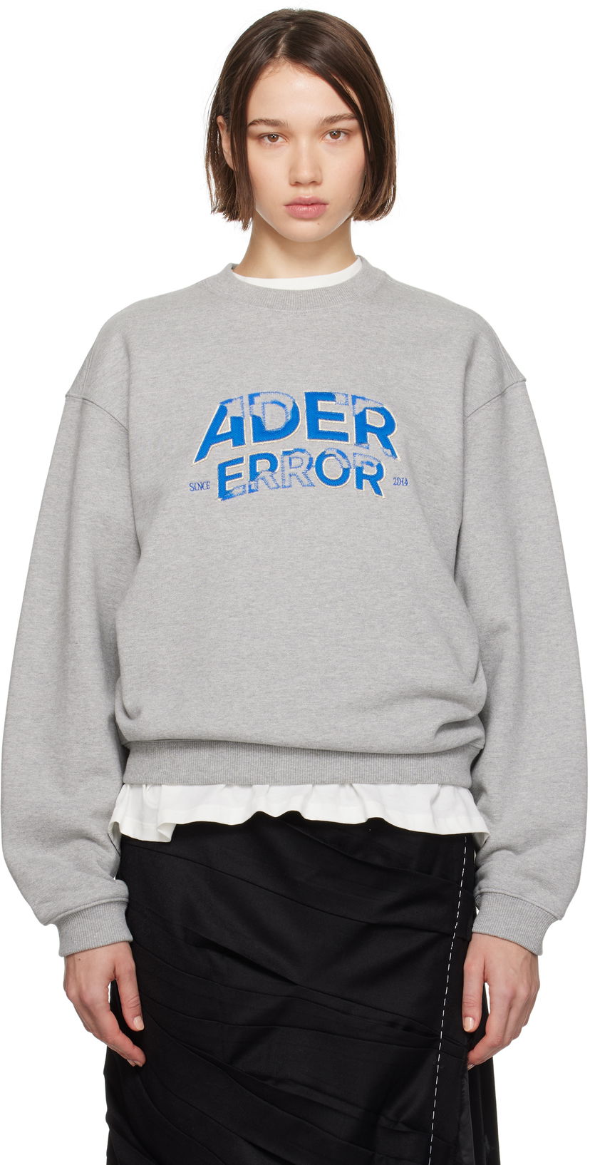 Суитчър ADER ERROR Graphic Print Crewneck Sweatshirt Сиво | BN25FYSW0101GR