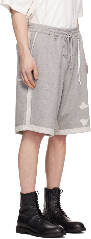 Къси панталони Mastermind WORLD Mastermind World Cut-Off Sweat Shorts Сиво | MW25S14-PA042-015, 1