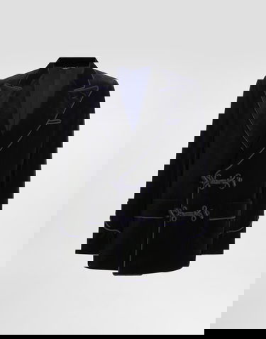 Яке Dolce & Gabbana Double-breasted Sicilia-light Jacket In Smooth Velvet Тъмно синьо | G2VQ4TFUVG7B0665, 0