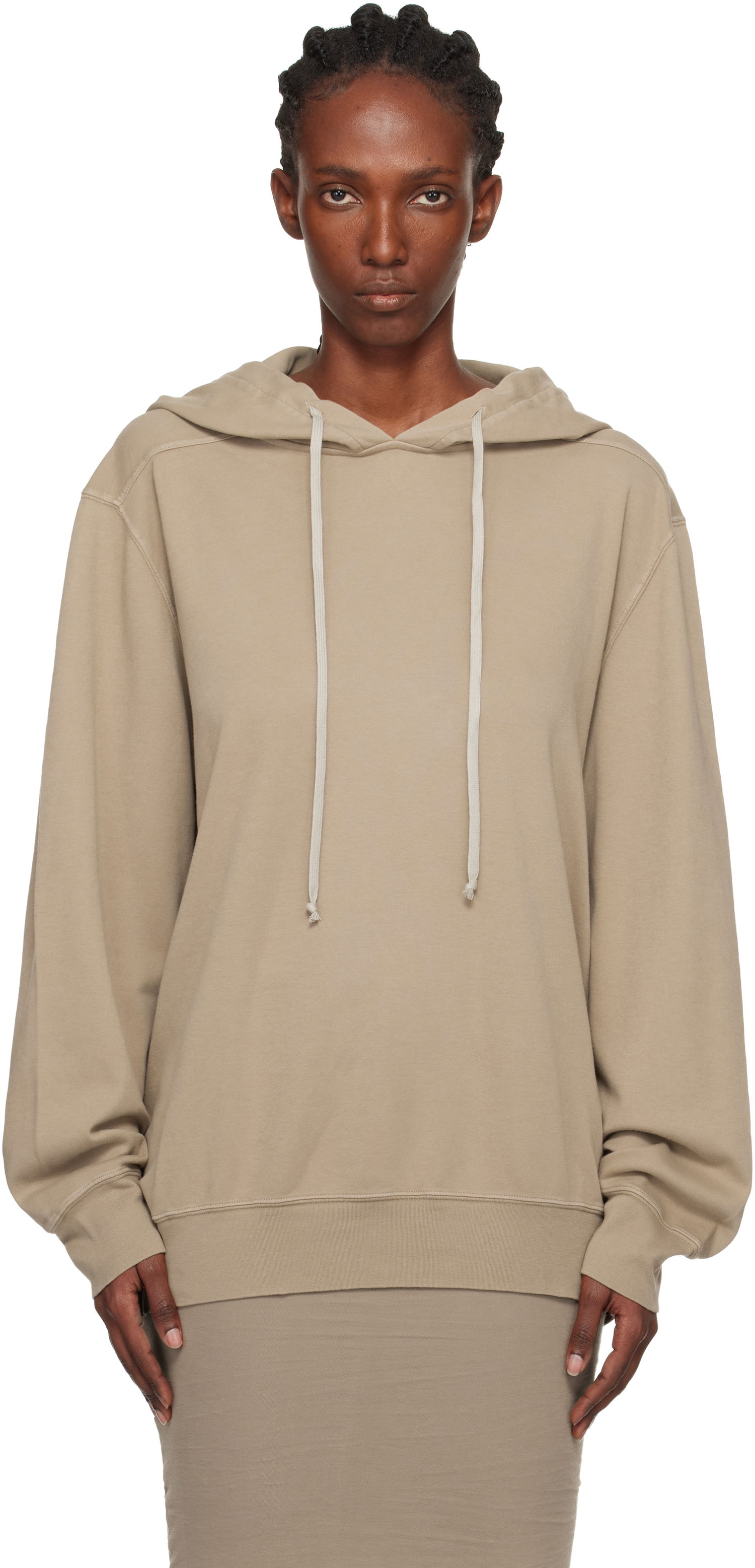 Суитчър Rick Owens Concordians Oversized Hoodie Бежово | DS02E7241 JDBP, 0