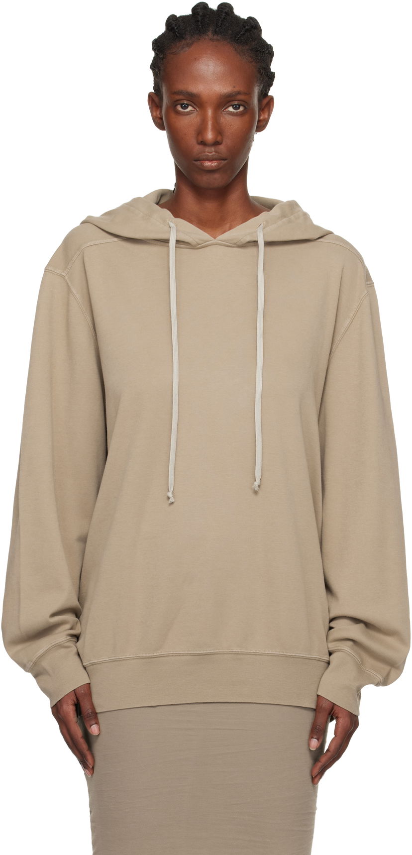 Суитчър Rick Owens Concordians Oversized Hoodie Бежово | DS02E7241 JDBP