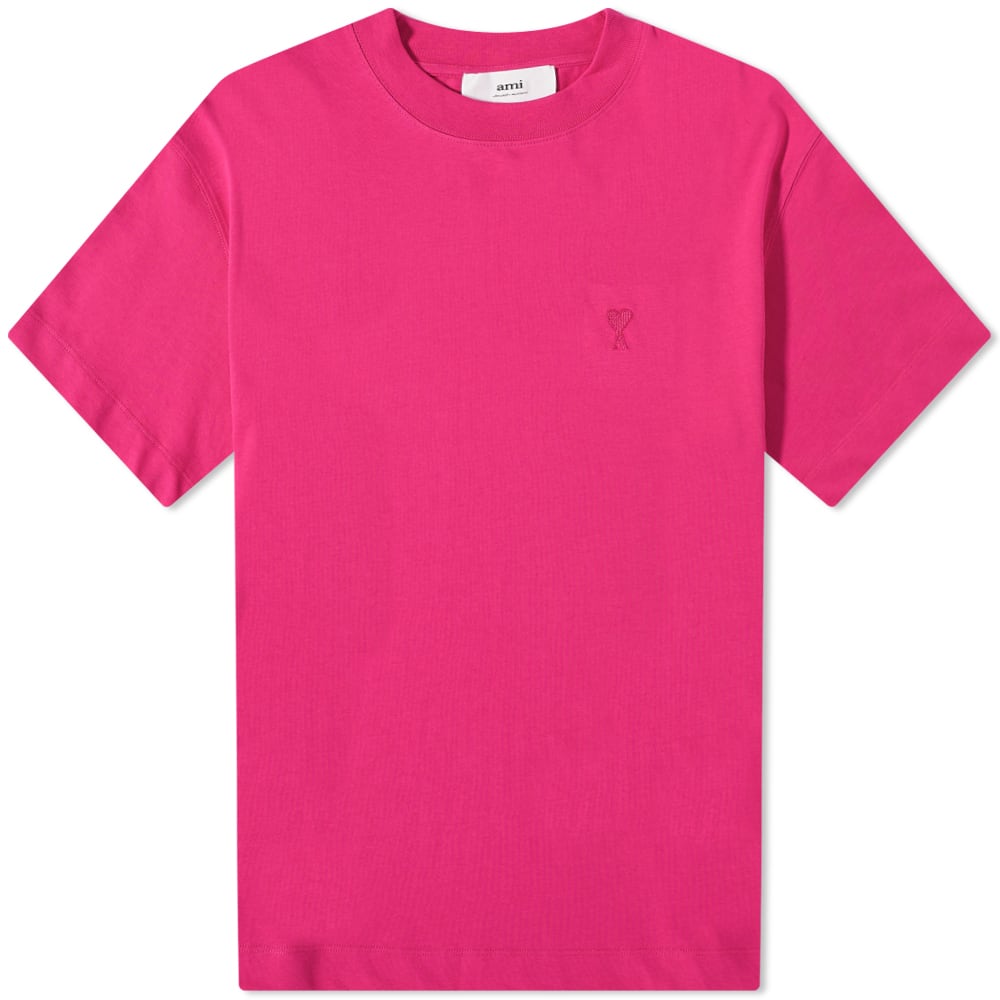 Тениска AMI Tonal Heart Tee Розово | UTS012-726-618, 0