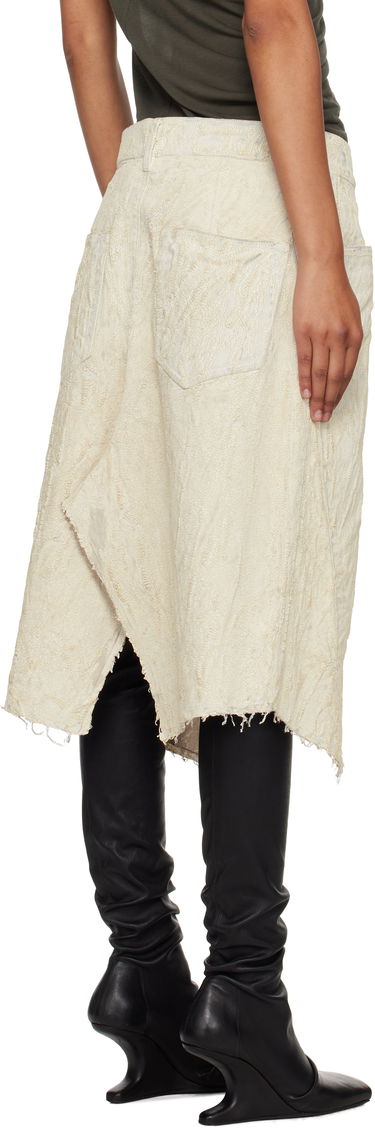 Пола Rick Owens Rick Owens Concordians Midi Skirt Бяло | RP02E4377 MMC, 2