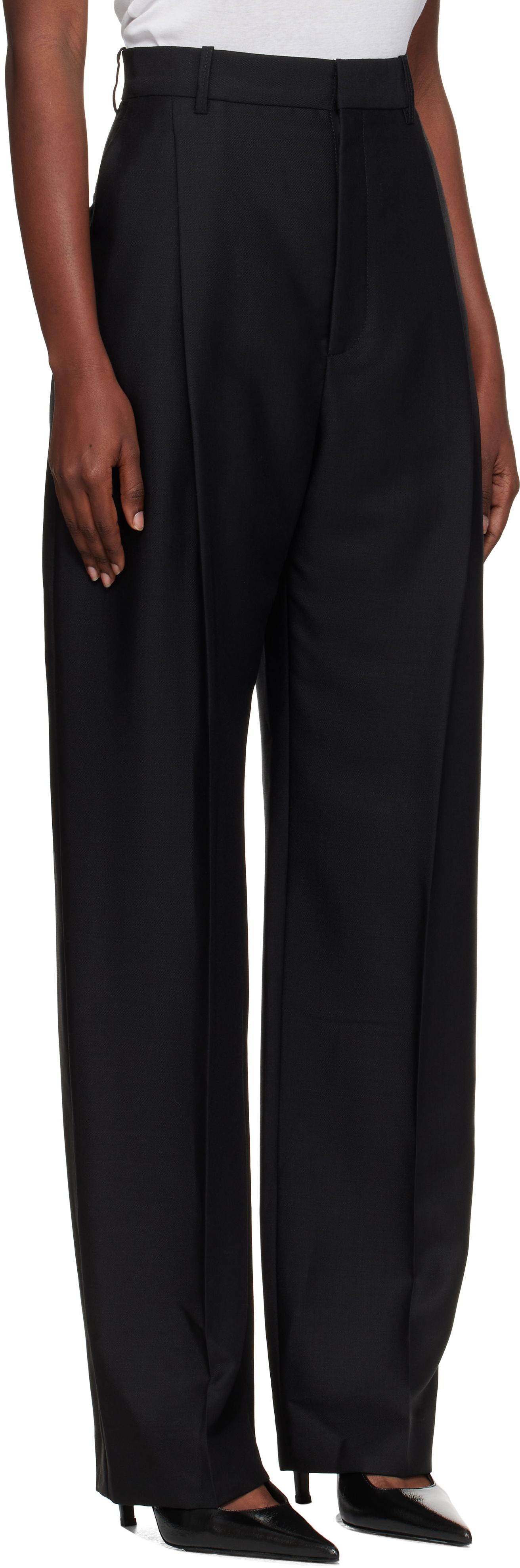 Панталони WARDROBE.NYC WARDROBE.NYC Mid Rise Trousers Черно | W2227R20WE, 1