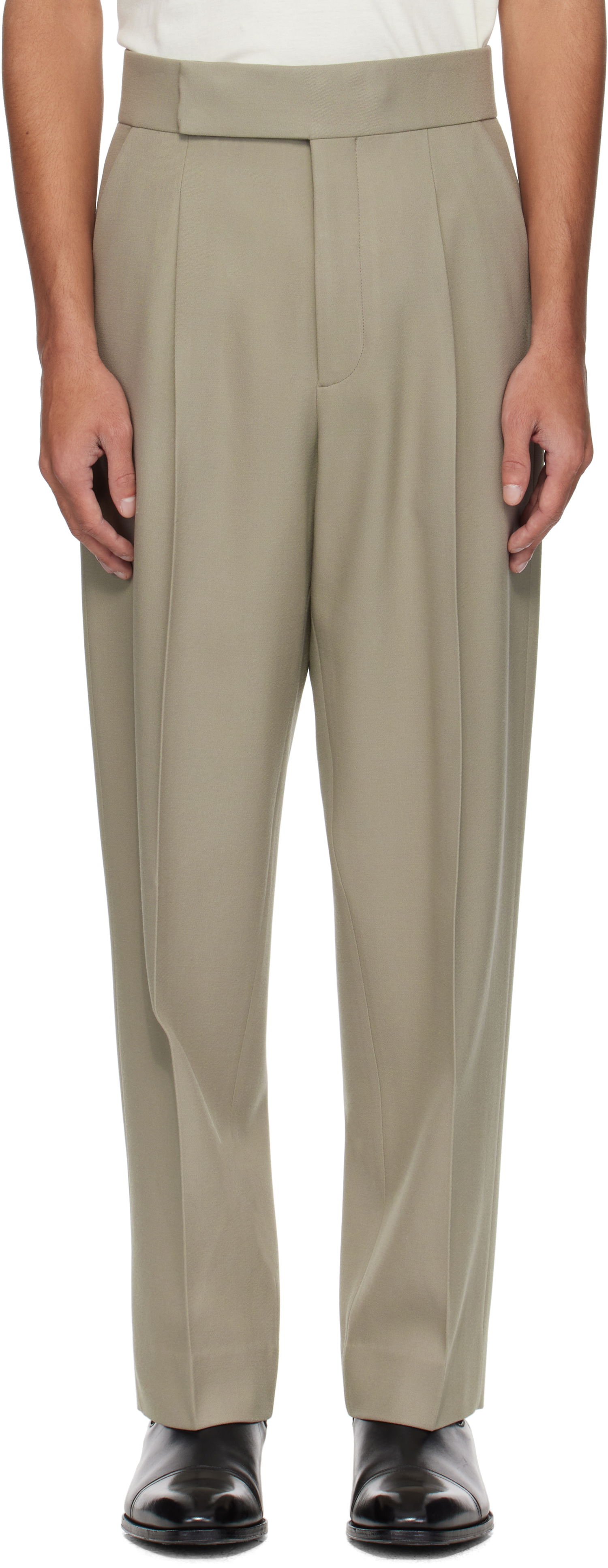 Панталони Fear of God Fear of God Single Pleat Eternal Trousers Бежово | FGE240-401GRB, 0