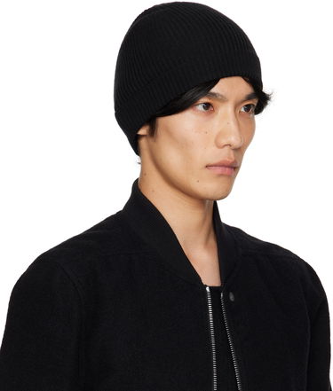 Шапка Rick Owens Concordians Ribbed Beanie Черно | RU02E1495 RIBWS, 1