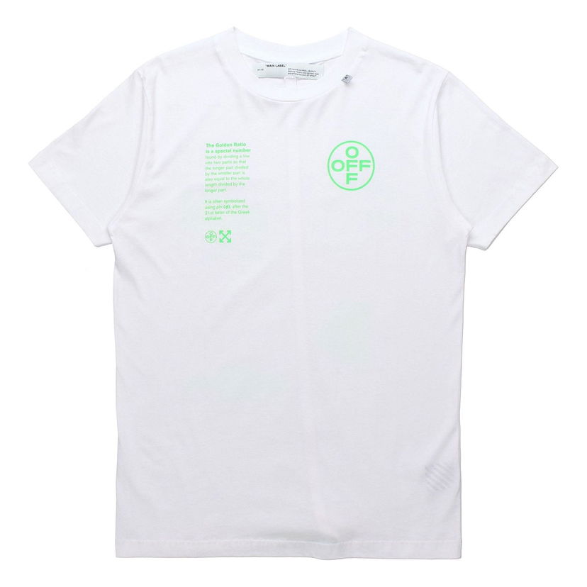 Тениска Off-White Fluorescence Alphabet Print T-Shirt Бяло | OMAA027R201850060145