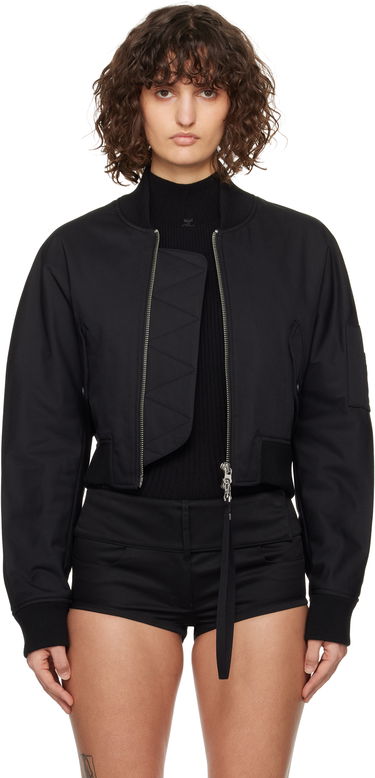 Яке бомбър Courrèges Courrèges Cropped Scuba Bomber Jacket Черно | 125CBL265PL0177, 0