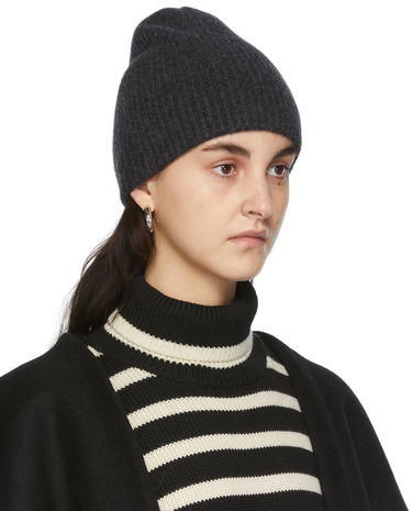 Шапка TOTEME TOTEME Ribbed Cashmere Beanie Сиво | 214-870-753, 1