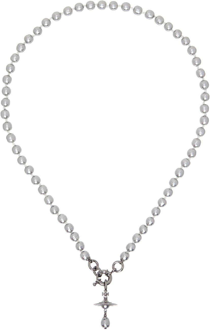 Колие Vivienne Westwood Necklace With Orb Pendant Металик | 63010112-02S278-CN