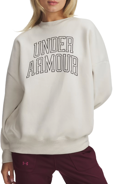 Суитчър Under Armour Rival Fleece Oversized Varsity Crewneck Sweatshirt Бежово | 6007880-110, 0