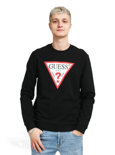 Суитчър GUESS Audley Fleece Crewneck Черно | M1RQ37K6ZS1-JBLK