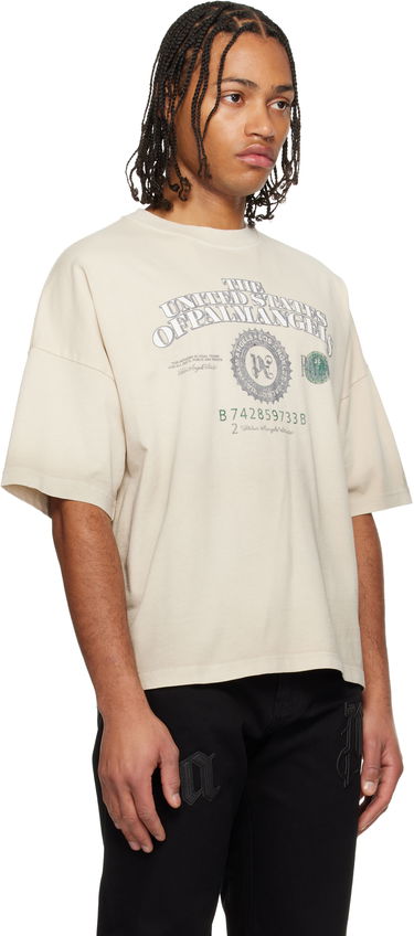 Тениска Palm Angels PA Dollar Loose T-shirt Бежово | PMAA10DF25JER0030B10, 1