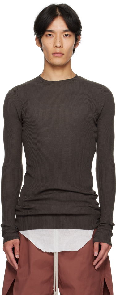 Пуловер Rick Owens Rick Owens Concordians Ribbed Sweater Кафяво | RU02E1637 RIBM, 0