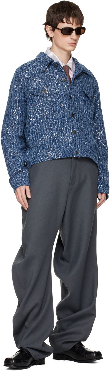 Яке Charles Jeffrey Loverboy Charles Jeffrey LOVERBOY Sequined Art Denim Jacket Синьо | 052010101, 3