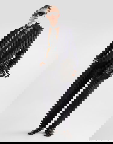 Риза Dolce & Gabbana Pinstripe Wool Shirt Тъмно синьо | G5OD8ZFR23BS8052, 1