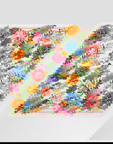 Шал Dolce & Gabbana Dolce & Gabbana Floral-Print Silk Twill Square Scarf Многоцветен | FN090RGDCV9HD5KU, 2