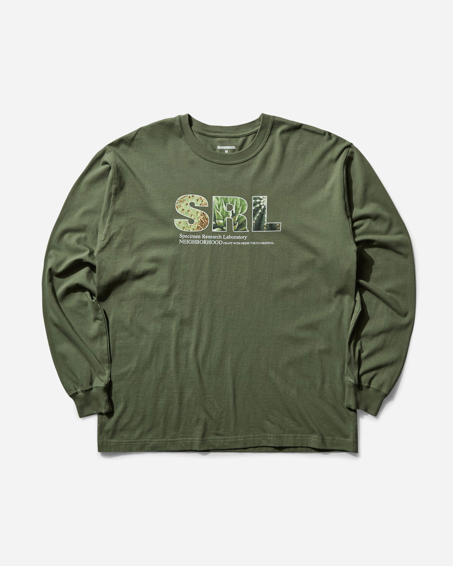Тениска Neighborhood SRL LS-2 Olive Drab Longsleeve T-Shirt Зелено | 242PCNH-LT20 OD, 1