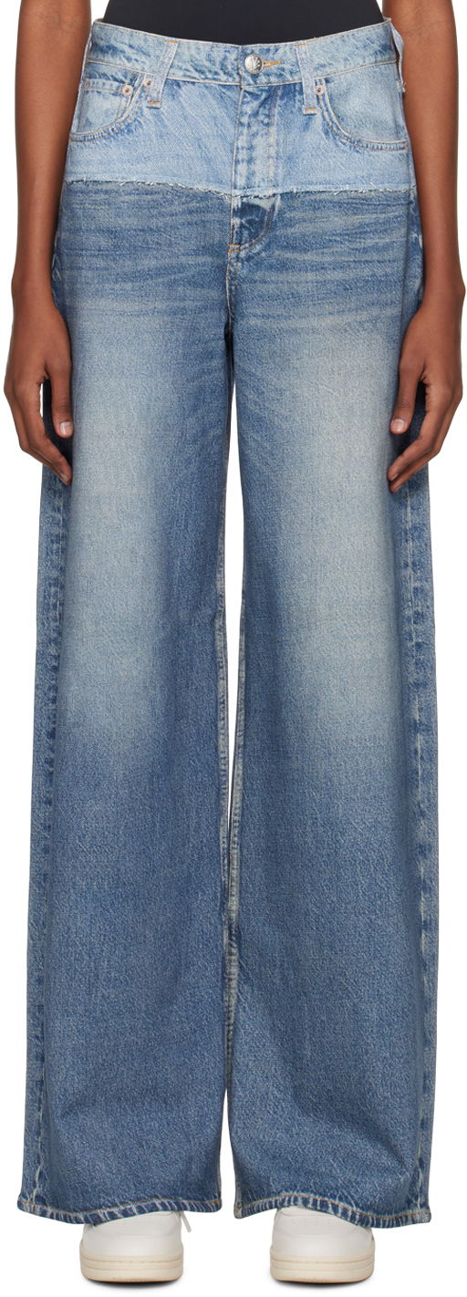 Дънки rag & bone Sofie Wide Leg Jeans Синьо | WCW23H70018201, 0