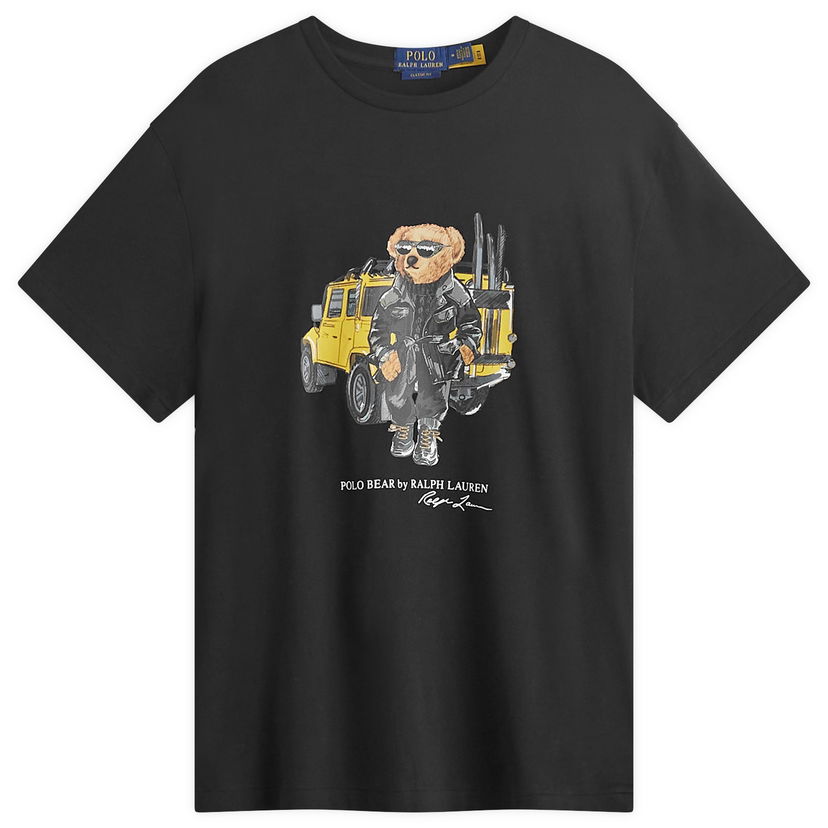 Тениска Polo by Ralph Lauren Black Defender Bear Graphic T-Shirt Черно | 710854497043