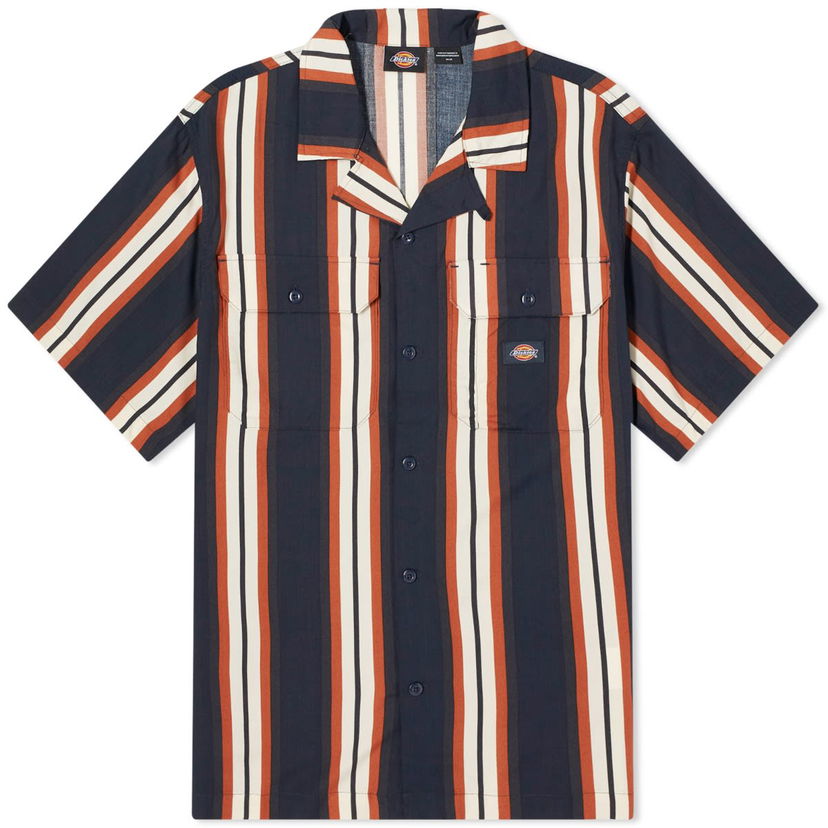 Риза Dickies Forest Stripe Vacation Shirt Тъмно синьо | DK0A4YYSDNX1