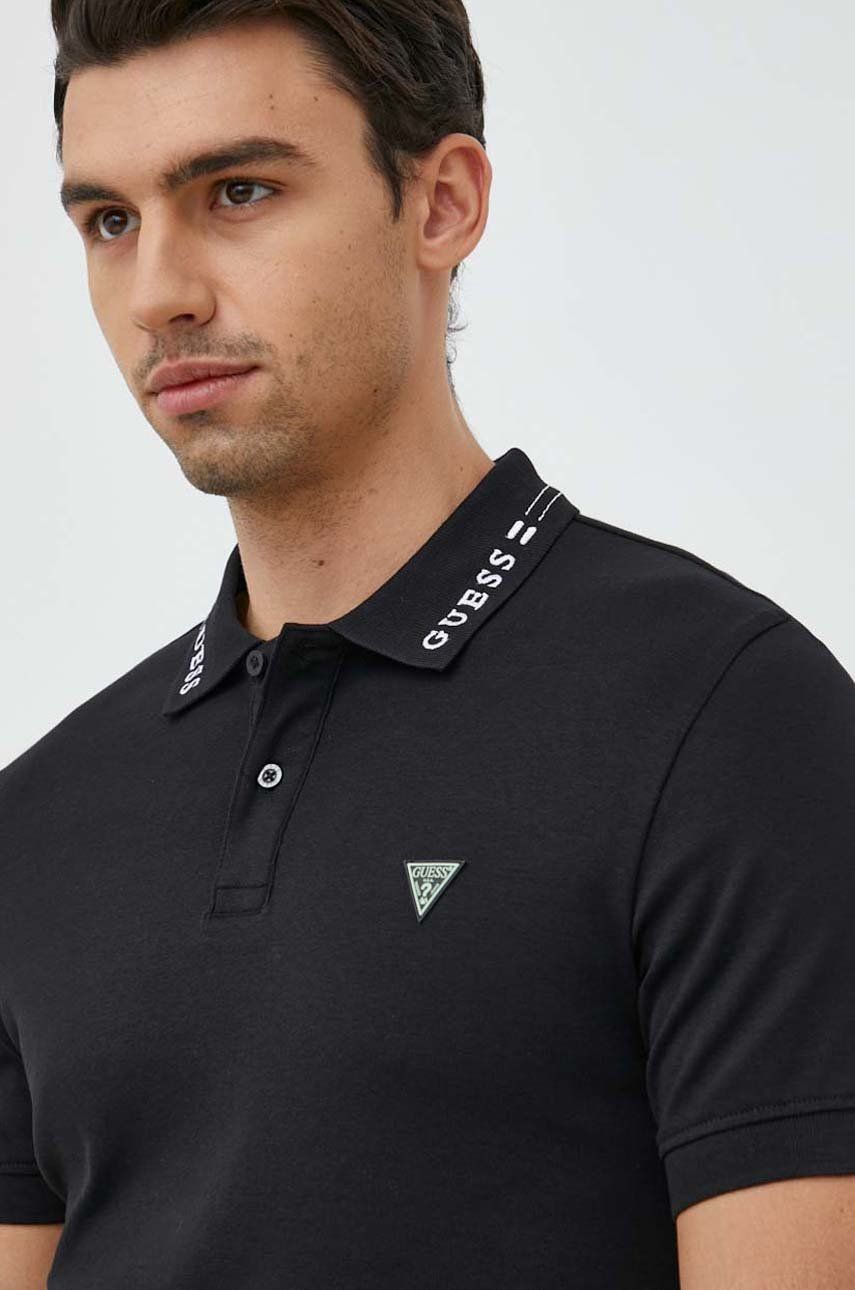 Поло тениска GUESS Polo Shirt Черно | M3RP66.KBL51, 0