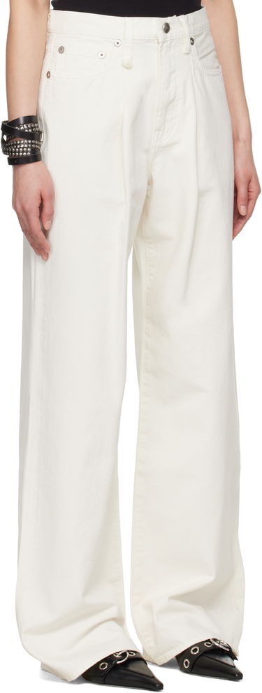 Дънки R13 R13 Damon Pleated Wide Leg Jeans Бяло | R13W3147-D298A, 1