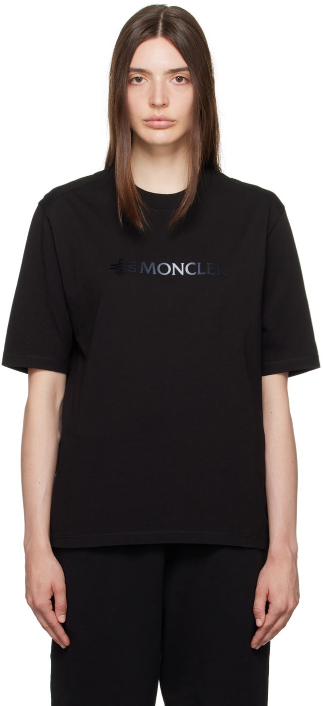 Тениска Moncler Flocked Черно | I20938C0000389A17, 0