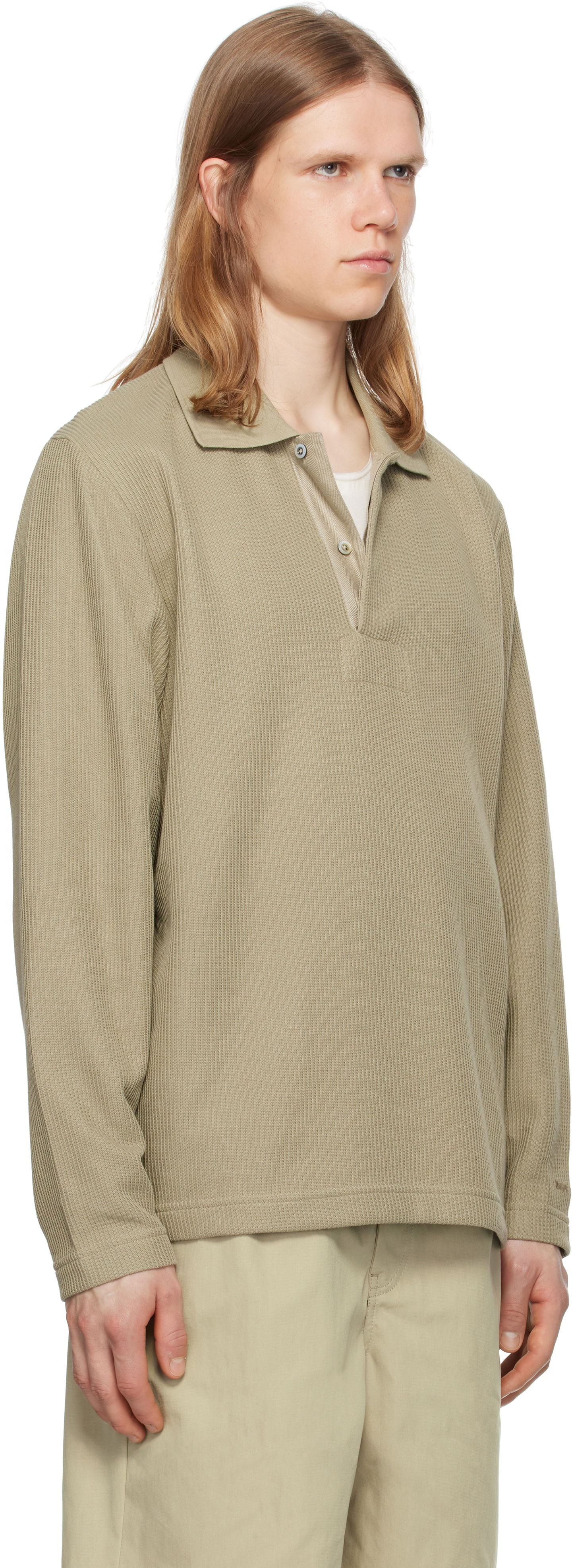 Поло тениска NORSE PROJECTS Norse Projects Ruben Double Face Long Sleeve Polo Зелено | N10-0214, 1