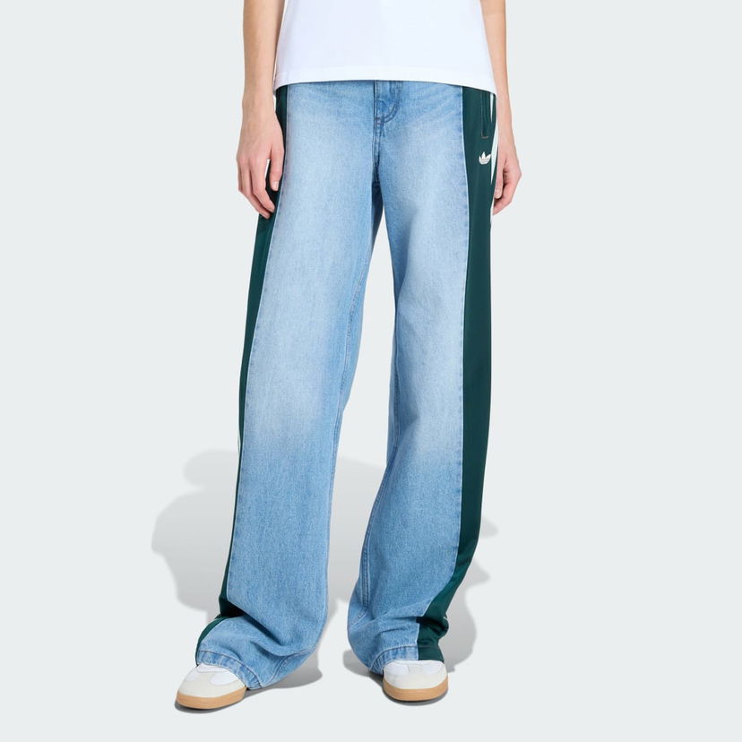 Панталони adidas Originals adidas Originals Athletic Dept Firebird Denim Wide Leg Pants Синьо | KF2318