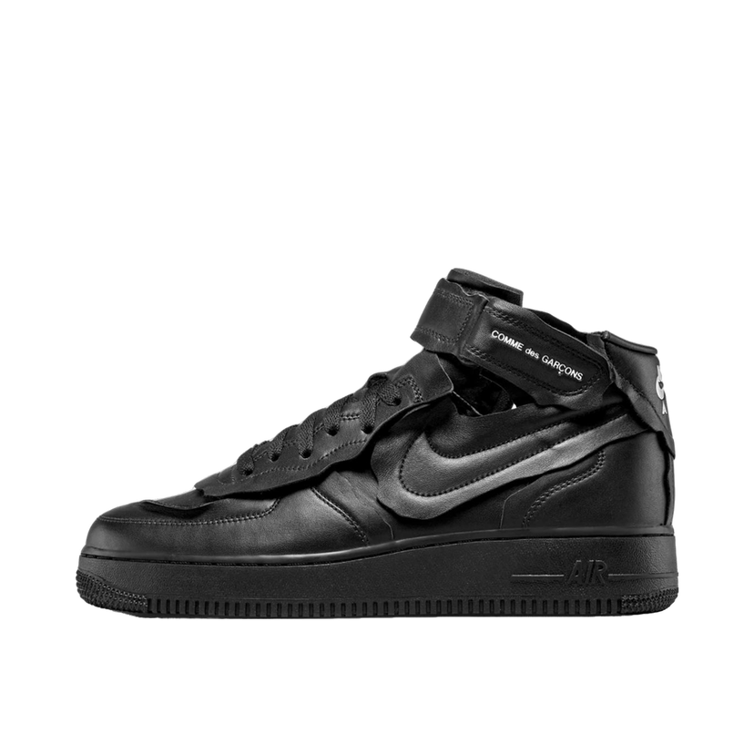 Кецове и обувки Nike Comme des Garçons x Air Force 1 Mid Black Черно | DC3601-001