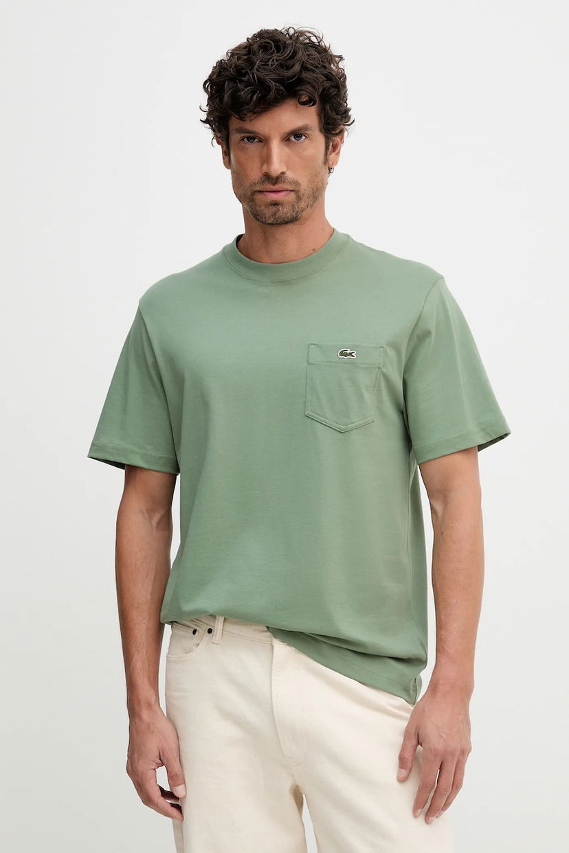 Тениска Lacoste Lacoste T-Shirt with Pocket Зелено | TH2827