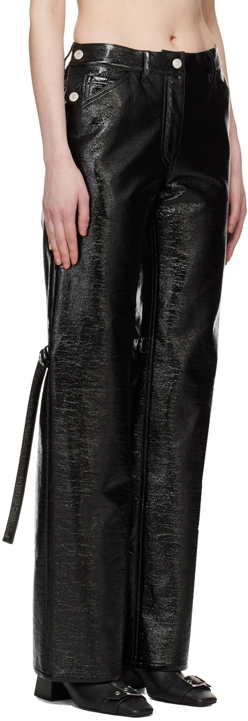 Панталони Courrèges Baggy Vinyl Trousers Черно | 124CPA214VY0014, 1