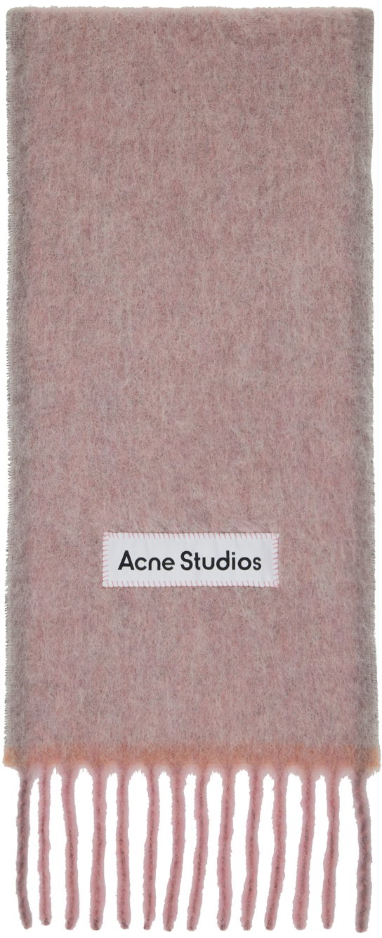 Облекло Acne Studios Pink Fringe Scarf Бургунди | CA0290-, 0
