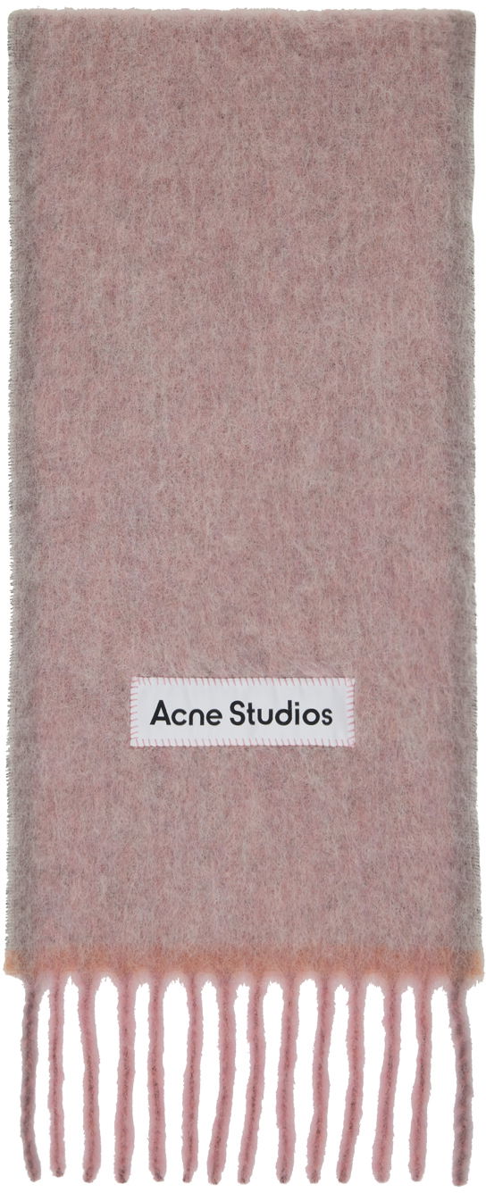 Облекло Acne Studios Pink Fringe Scarf Бургунди | CA0290-