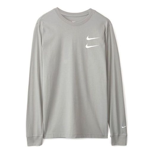 Тениска Nike Sportswear Swoosh Long Sleeve T-Shirt Сиво | CK2259-073