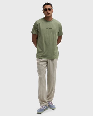 Тениска Fred Perry Fred Perry Embroidered T-Shirt Зелено | M4580-X88, 2