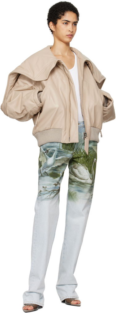 Яке бомбър The Attico The Attico Padded Leather Bomber Jacket Бежово | 250WCB00062 LBT128AA, 4