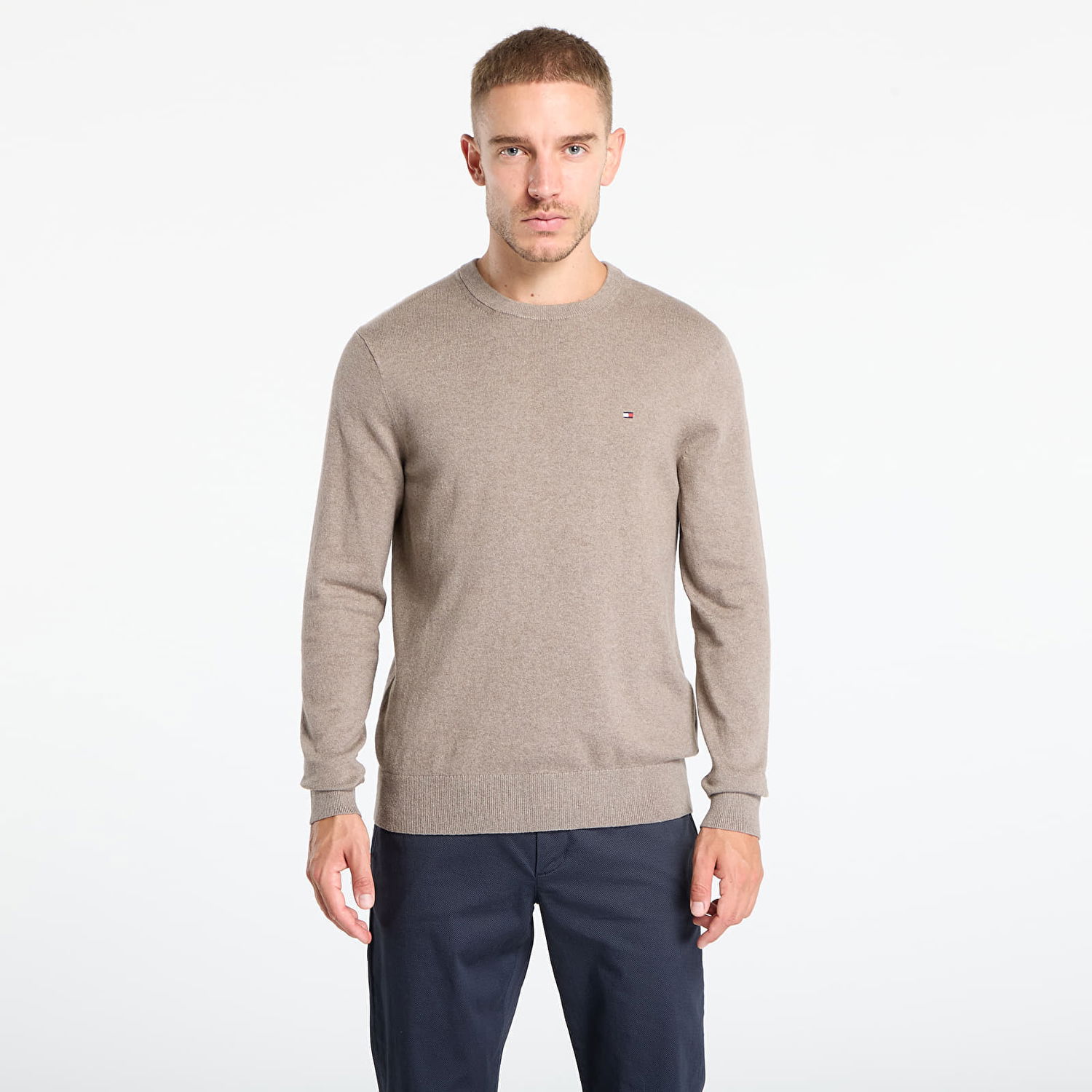 Пуловер Tommy Hilfiger Tommy Hilfiger Pima Cotton Cashmere Crew Neck Sweater Бежово | MW0MW28046 HI3, 0
