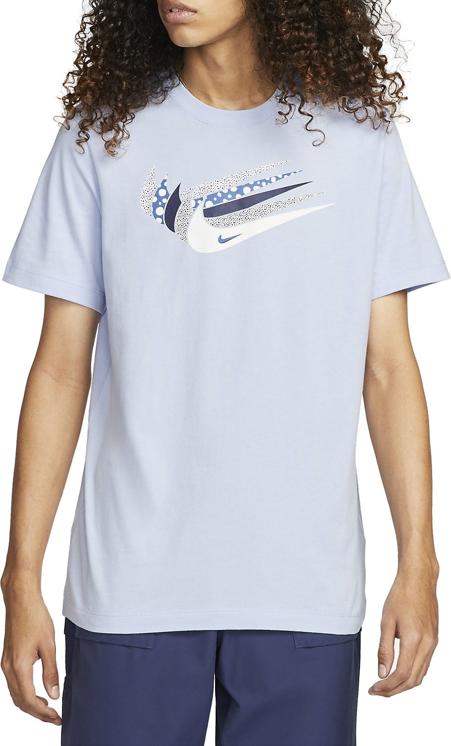 Тениска Nike Sportswear Swoosh Print T-Shirt Синьо | dn5243-548, 0