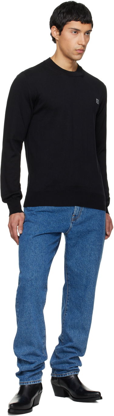 Пуловер Balmain Fine Silk & Cotton Sweater Черно | GH1KD000KJ53, 3