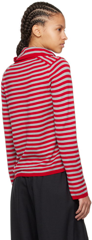 Пуловер Comme des Garçons Comme des Garçons Girl Striped Sweater Червено | NM-N002-051, 2