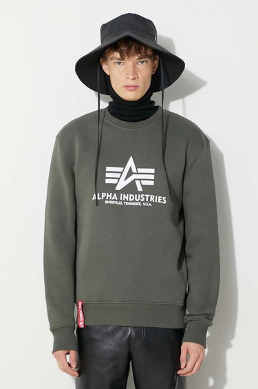 Пуловер Alpha Industries Sweater With Print Зелено | 178302.142, 0