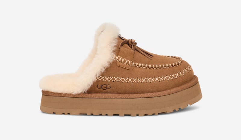 Кецове и обувки UGG Disquette Alpine Slipper Suede Кафяво | 1158260-CHE